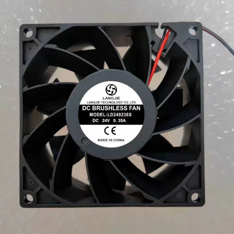1 PCS LANGJIE Fan LD249238S DC24V 0.35A 9cm 9238 2 wire cooling fan