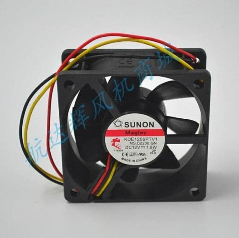 2PCS Original KDE1206PTV1 6025 6cm DC 12V 1.8W 3-wire Speed Cooling Fan