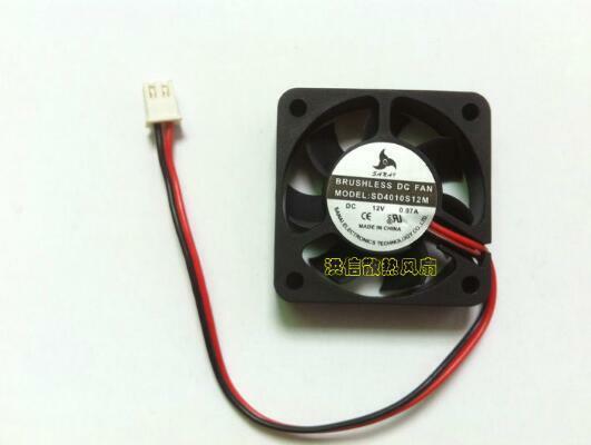 SANAI SD4010S12M DC 12V 0.07A 40*40*10mm 4CM 2-wire ultra quiet cooling fan