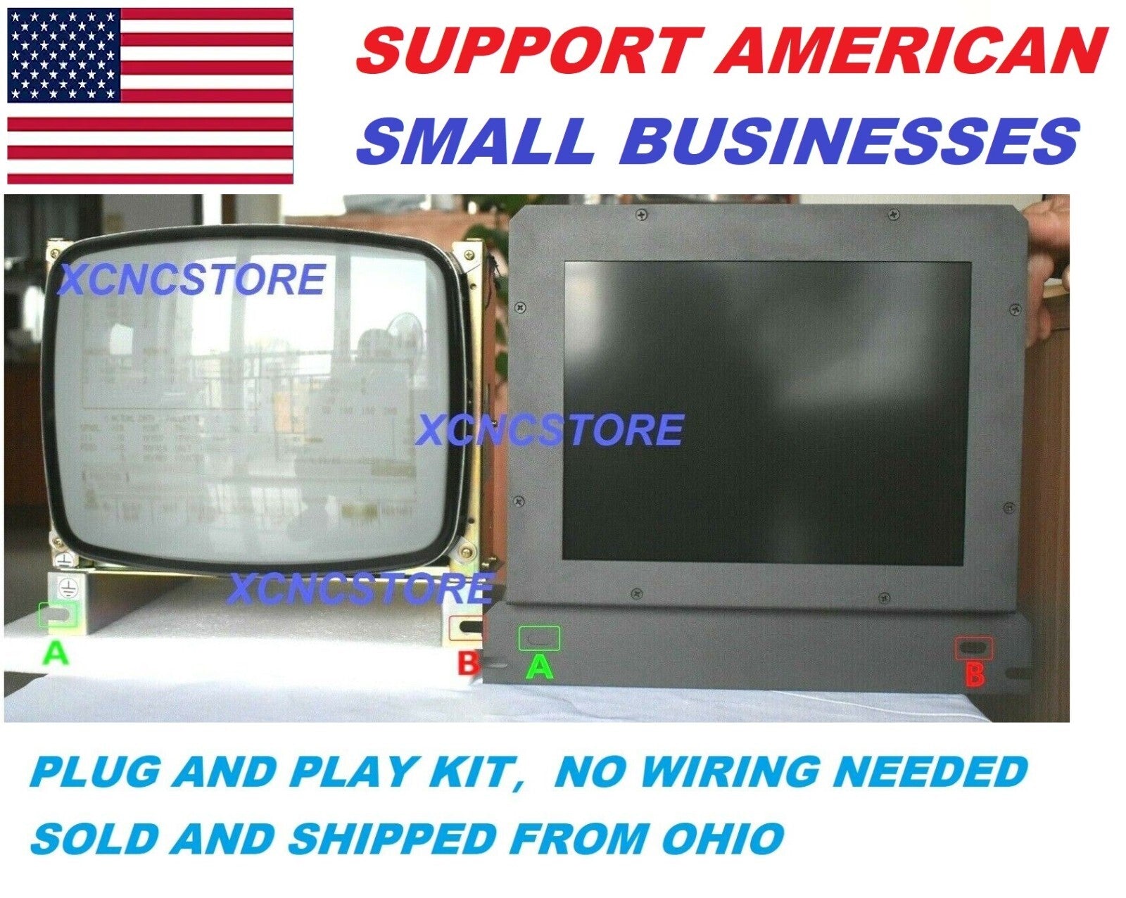 PLUG AND PLAY LCD RETROFIT FOR Hitachi Seiki HITEC-Turn 25S MITSUBISH C-5470YE