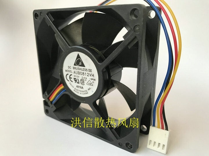 DELTA AUB0812VH 80*80*25MM 8CM 12V 0.41A 4Pin Cooling fan