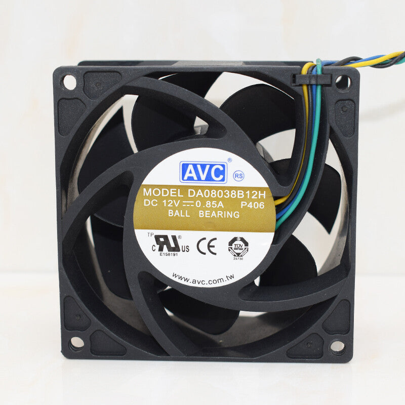 AVC Fan DA08038B12H 80x80x38mm 4-wire DC12V 0.85A 0M8041 M8041 for XPS 200 210