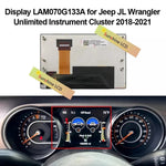 7" inch LCD Screen Display for Jeep JL Wrangler Unlimited Instrument 2018-2021