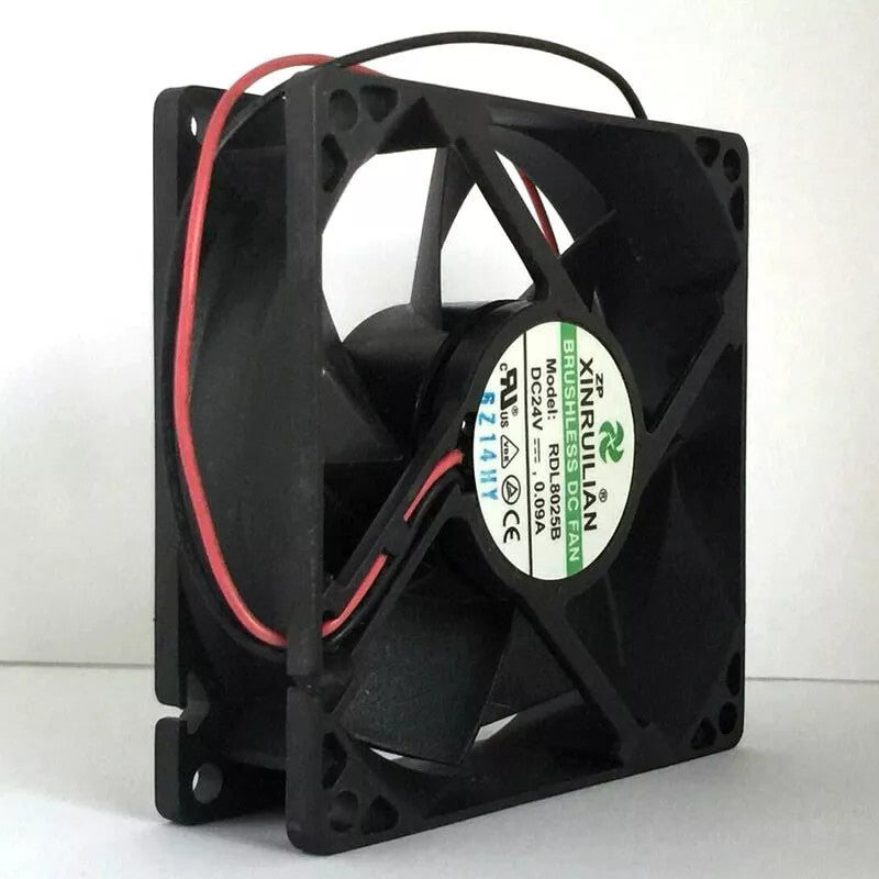 XINRUILIAN RDL8025B DC24V 0.09A 80*80*25MM 2-wire cooling fan