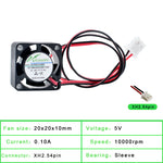 ACP2010 2cm 20mm DC5V 12V 0.10A 2pin small DC cooling fan for router notebook