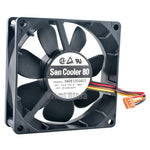 9A0812EG403 8cm 80mm 80x80x25mm DC12V 0.38A 4Pin Dual ball bearing cooling fan