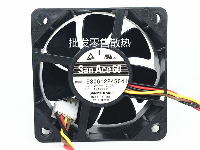 1PC Sanyo 9S0612P4S041 6CM 6025 12V 0.2A PWM Dual Ball Mute Cooling Fan