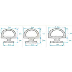 10Meters Bottom width 5/6/7mm sealing strips bridge aluminum door/window sealed