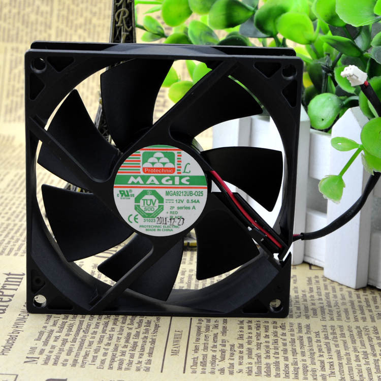 2pcs MAGIC MGA9212UB-O25 12V 0.54A 90*90*25mm 2pin