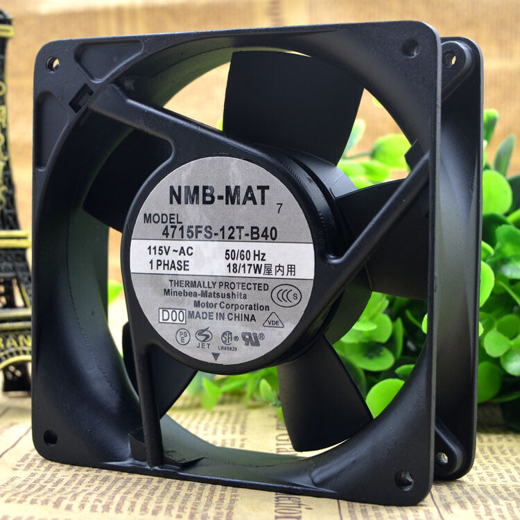 NMB 4715FS-12T-B40 12CM 12038 115V 18W cabinet metal high temperature fan