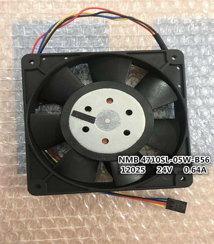 NMB 4710SL-05W-B56 12025 24V0.64A 4-wire temperature control inverter metal fan