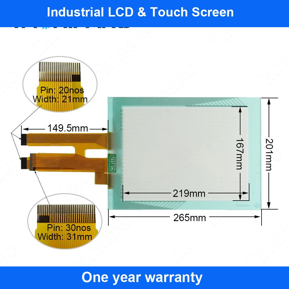 GP2500-TC11 Touch Panel for Pro-face GP2500-TC41-24V Screen with Front Overlay