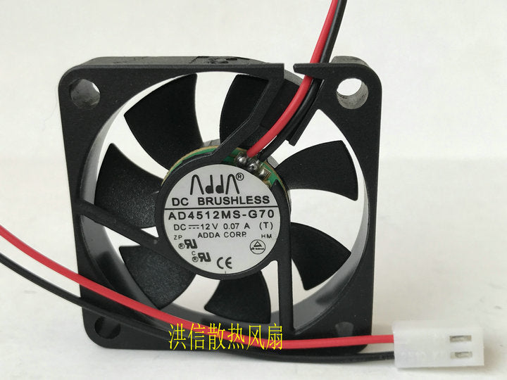 1PC ADDA 4510 AD4512MS-G70 12V 0.07A 4.5cm Silent Cooling Fan
