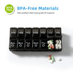 7 days weekly pill box 14 grids medicine tablte dispenser torage container