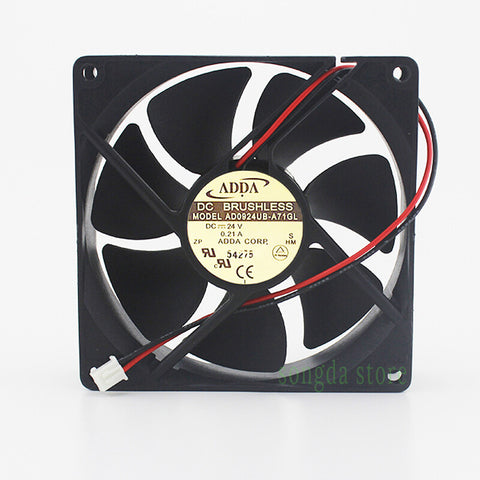 ADDA 92mm x 25mm Fan 24V 0.21A DC 60 CFM Bare Leads AD0924UB-A71GL