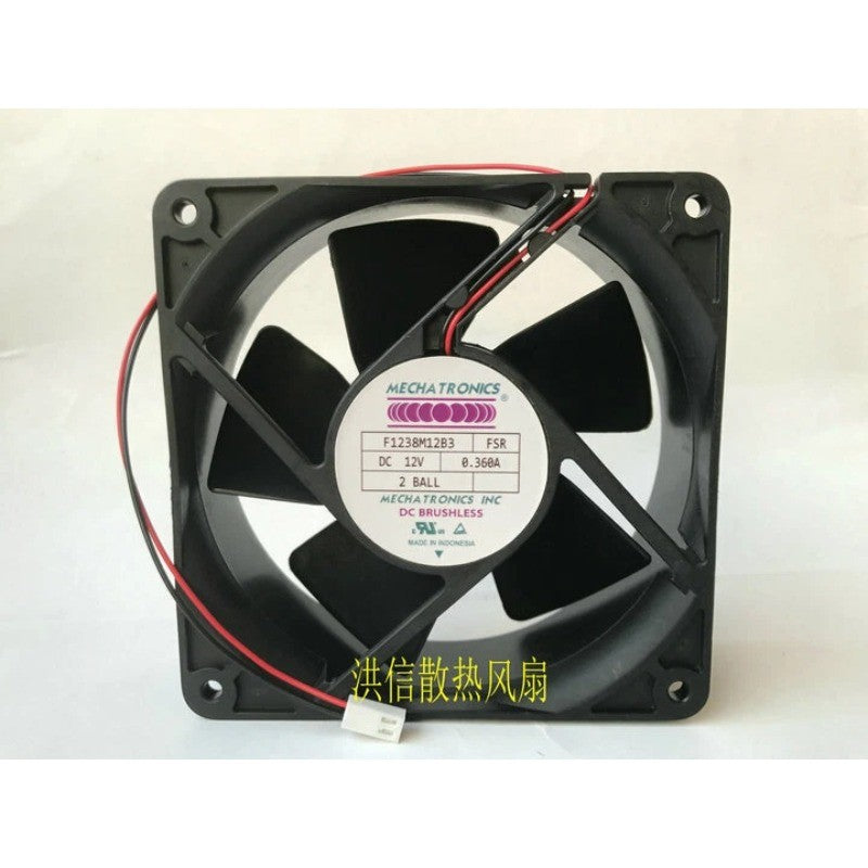 For MECHATRONICS F1238M12B3 DC12V 0.360A 120*38MM cooling fan