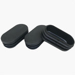 Oval Oblong Plastic Black Guard Plate End Cap Tube Insert Plug Rubber Tube Plug