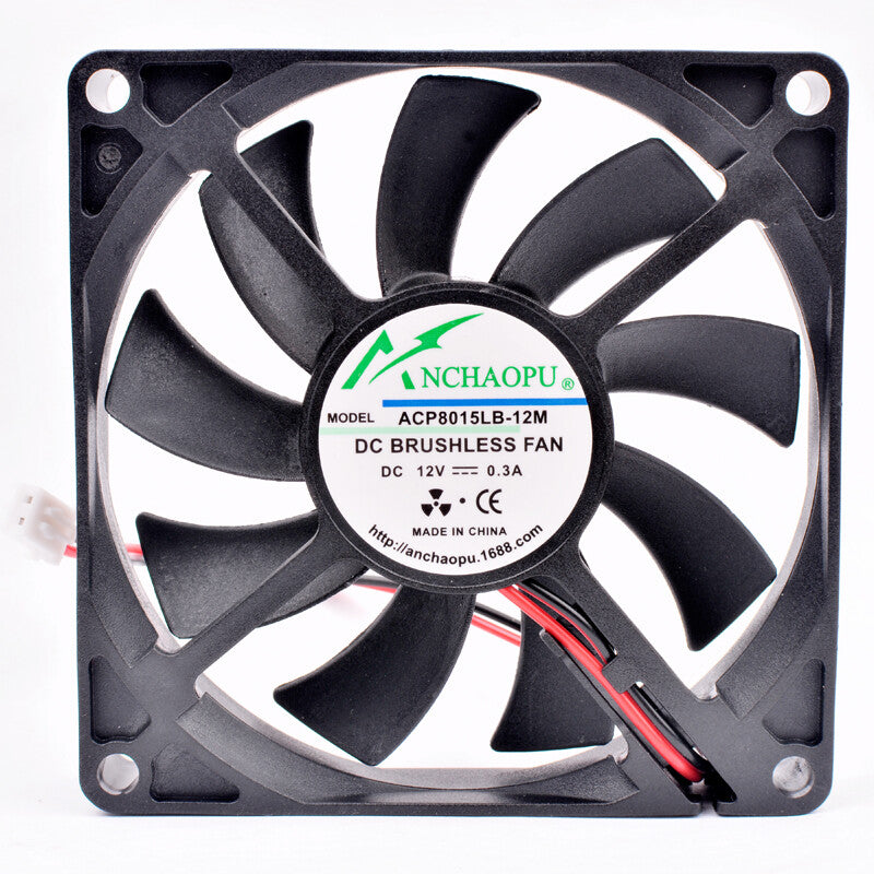 ACP8015LB-12M 8015 80x80x15mm DC12V 0.30A Double ball bearing power cooling fan