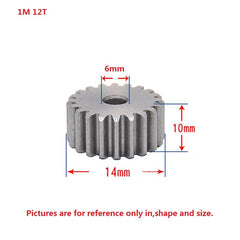 1 Mod 12T-150T Spur Gear 45# Steel Thickness 10mm Motor Pinion Transmission Gear