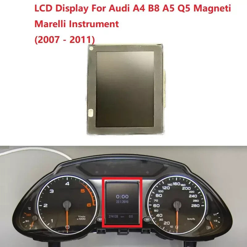 LCD Display For Audi A4 B8 A5 Q5 Magneti Marelli Instrument Screen 2007-2011