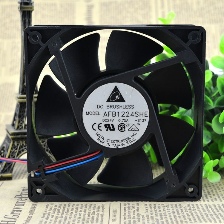 Delta AFB1224SHE 12038 24V 3pin 0.75A 120 x 120 x 38mm Box Fan