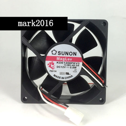 SUNON KDE1208PKV3 13.MS.AR.GN DC 12V 0.8W 3-Wire 80x80x20mm Server Cooling Fan