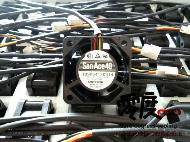 SANYO 4020 12V 0.18A 109P0412D614 4cm 3 line high speed server fan