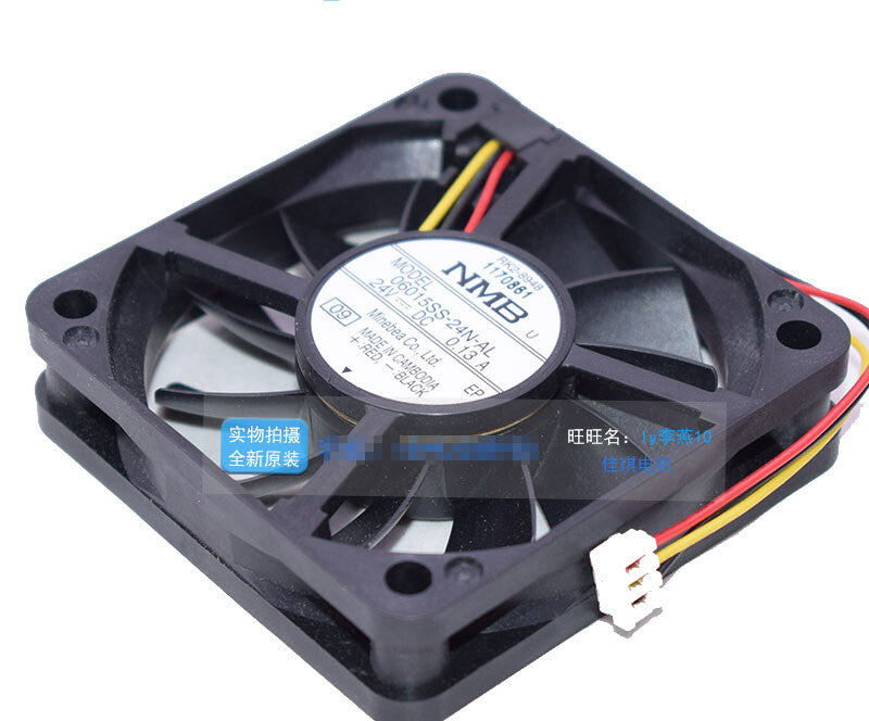1pcs NMB 06015SS-24N-AL 6015 24V 0.13A 6 cm for Fanuc servo fan