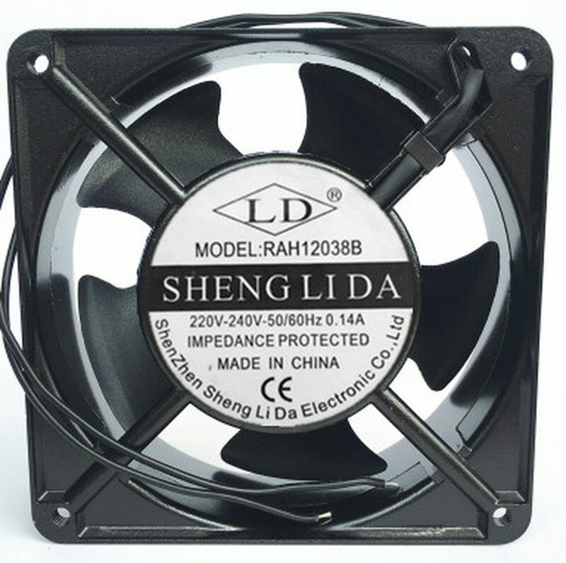 RAH12038B AC 220V 0.14A 50/60HZ 2 Wires 12038 12cm 2 Wires Computer Cooling Fan