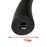 Waterproof Pipe EPDM Rubber Foam Sponge Seal Strip Round Dia.3mm 4mm 6mm-20mm