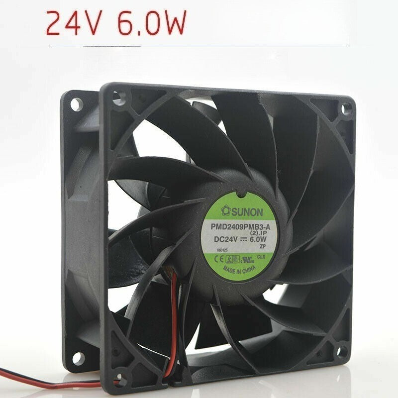 SUNON PMD2409PMB3-A 9038 24V 6W 2-wire inverter cooling fan