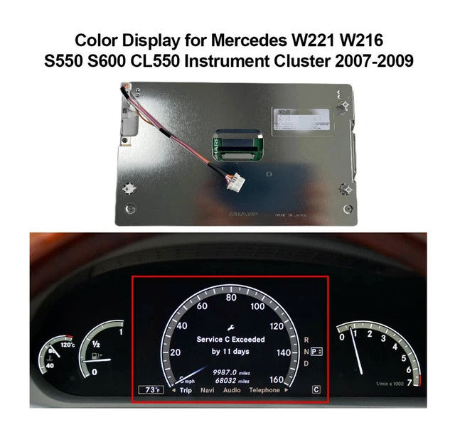 8'' Display For Mercedes W221 W216 S450 S550 S600 CL550 CL600 Speedometer Gauge