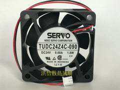 1 PCS SERVO Fan TUDC24Z4C-090 DC24V 0.08A 1.8W 6025 6CM 2 Pin inverter fan