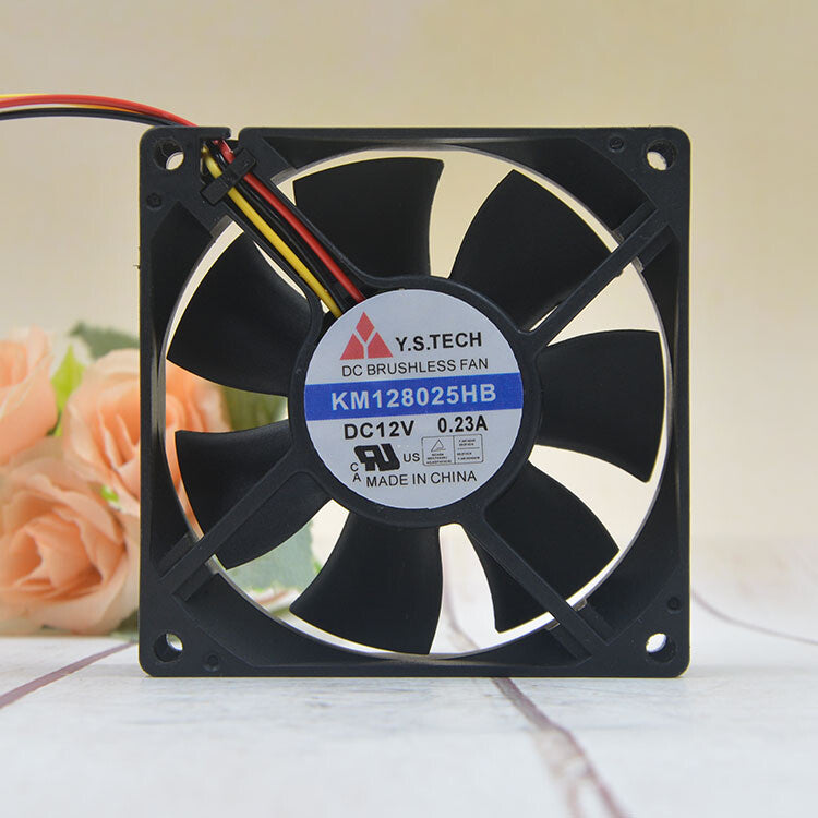 1pc Y.S.TECH 8025 12V 0.23A KM128025HB 2pin cabinet inverter fan