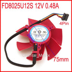 NTK FD8025U12S 12V 0.48A 75*39*39mm XFX HD5870 HD5850 graphics card cooling fan