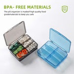 Medicine Pill Box 6 large Grids Pills Box for Vitamin/ capsule pill case