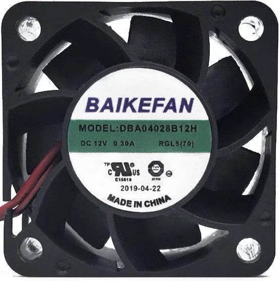 BAIKE DBA04028B12H DC12V 0.30A 4CM Dual Ball Cooling Fan