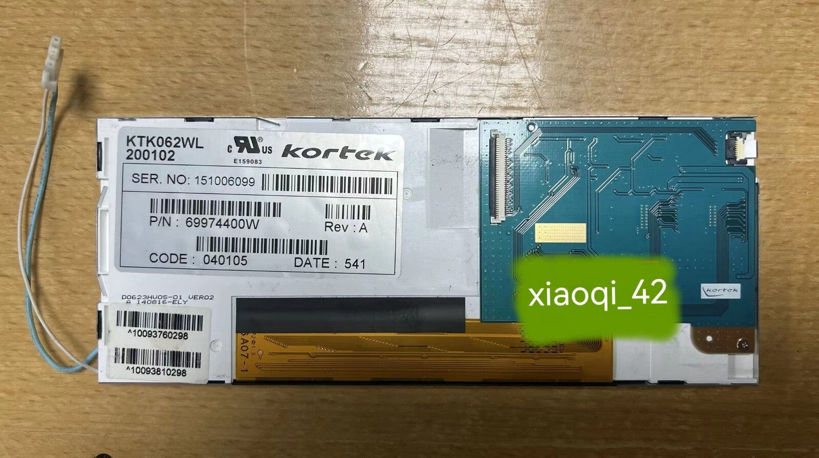 KTK062WL Grade A Industrial LCD Screen Display Panel Repair Replacement