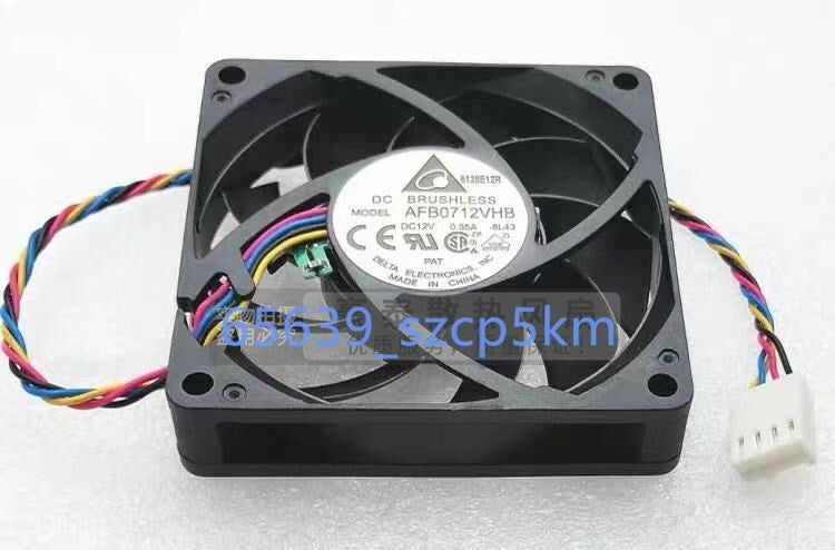 Delta DC Brushless AFB0712VHB 0.55A 4-Pin 70x70x15mm CPU Cooling Fan