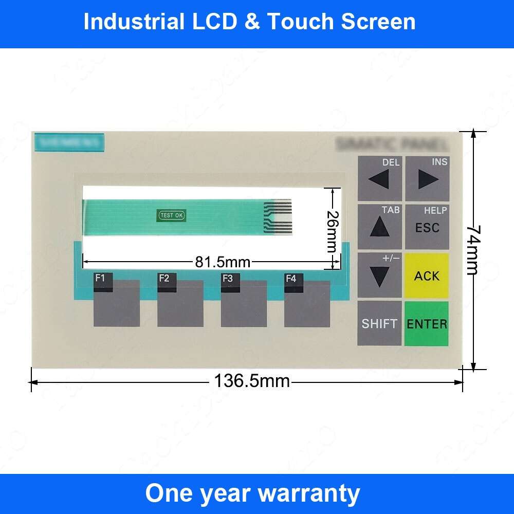 6AV6641-0AA11-0AX0 Front Plastic Cover for 6AV6 641-0AA11-0AX0 OP73 with Keypad