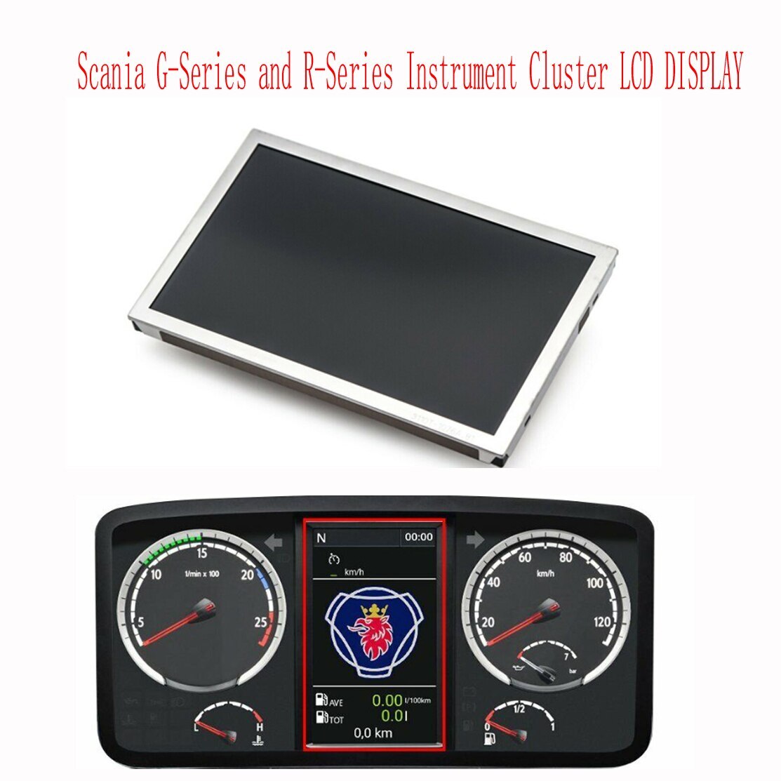 LCD Display Screen for Scania G-Series R-Series 2004-2016 Instrument Cluster
