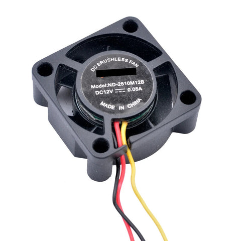 ND-2510M12B 25x25x10mm DC12V 0.05A 3 wires cooling fan
