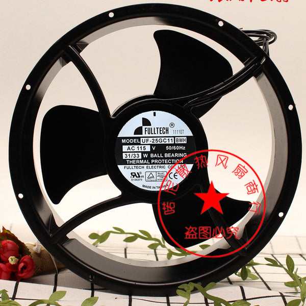 1 PCS FULLTECH Fan UF-25GC11 BWH AC 115V 31/33W 25489 25CM 2 wire