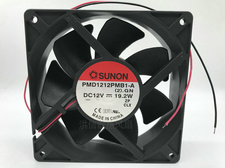 SUNON PMD1212PMB1-A (2).GN DC12V 19.2W 12038 12CM 2 wire cooling fan