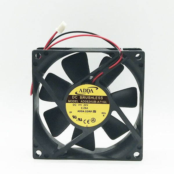 ADDA 80x80x25mm AD0824UB-A71GL DC 24V 0.26A 2pin Cooling Fan