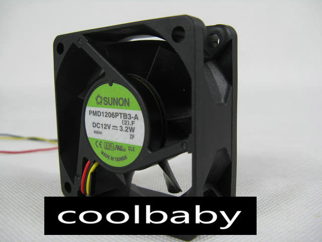 SUNON PMD1206PTB3-A DC 12V 3.2W 3Wire 6038 60x60x38mm DC Brushless Blower Fan