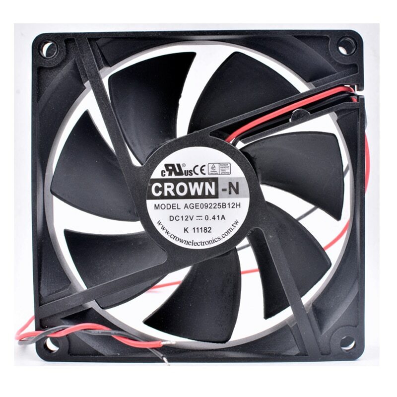 1PCS CROWN AGE09225S12H 9cm 9025 12V 0.41A computer chassis power cooling fan
