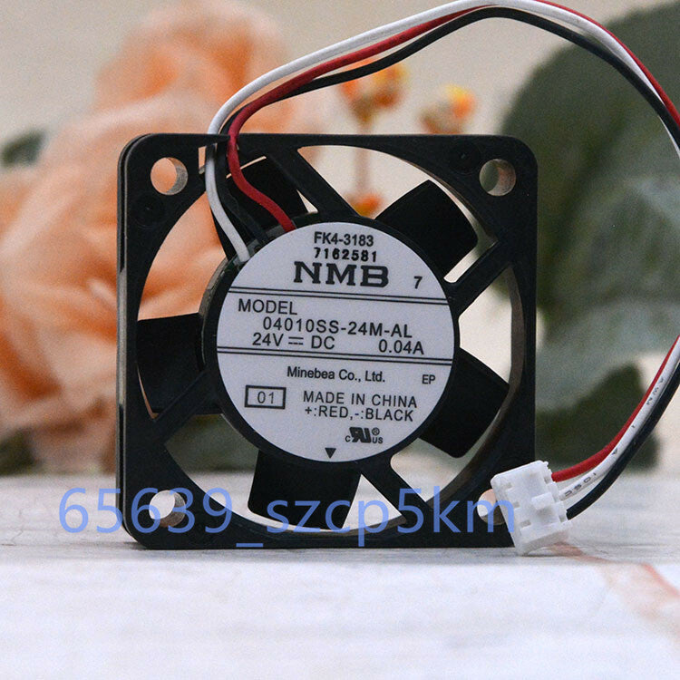 NMB 04010SS-24M-AL 40*40*10MM 24V 0.04A 3Pin Cooling Fan