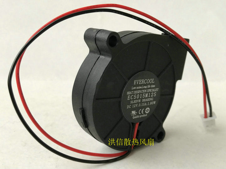 EVERCOOL EC5015M12S 12V 0.15A 1.80W 2-wire Turbo Blower Cooling Fan