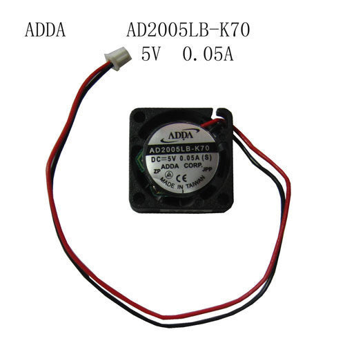 ADDA Ball Bearing MINI DC fan AD2005LB-K70 5V 0.05A 20x20x6mm
